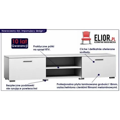 Fotografia Szafka RTV pod telewizor Armo - śliwka z kategorii Szafki