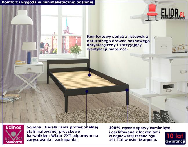 Podwójne łóżko Walona 180x200