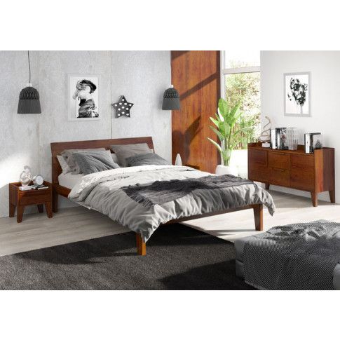 Szczegółowe zdjęcie nr 5 produktu Drewniane łóżko skandynawskie Iguana 2X - 4 kolory