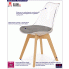 Fotografia Drewniane krzesło Intar - przezroczyste z kategorii Krzesła wg koloru/stylu