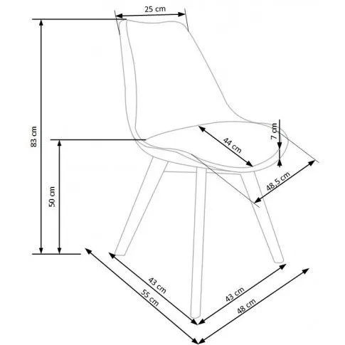 Zdjęcie transparentne krzesło drewniane Waxo | Edinos.pl