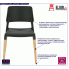 Fotografia Skandynawskie krzesło Pollo - czarne z kategorii Krzesła wg koloru/stylu