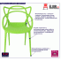 Fotografia Minimalistyczne krzesło Wilmi - zielone z kategorii Pozostałe krzesła