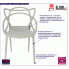 Fotografia Minimalistyczne krzesło Wilmi - szare z kategorii Strona główna