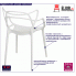 Fotografia Minimalistyczne krzesło Wilmi - białe z kategorii Krzesła
