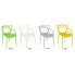 Szczegółowe zdjęcie nr 4 produktu Żółte nowoczesne krzesło z podłokietnikami - Prazi