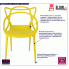 Fotografia Nowoczesne krzesło Wilmi - żółte z kategorii Krzesła z podłokietnikami