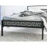 metalowe łóżko z motywem greckim korfu detal1