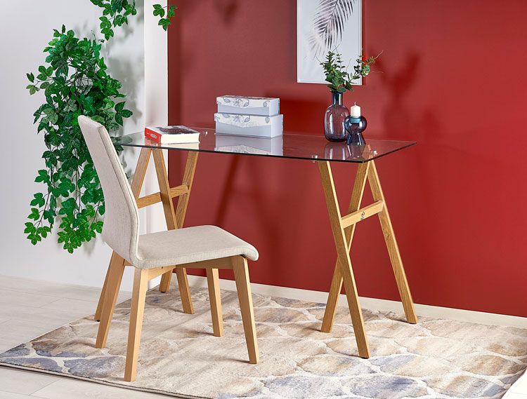 Szklane biurko Rekso.