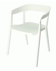Minimalistyczne krzesło Brett - białe
