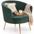 Zdjęcie produktu Zielony klubowy fotel muszelka - Kasto.