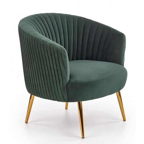 Zdjęcie produktu Klubowy fotel muszelka Royal - zielony.