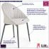 Fotografia Nowoczesne krzesło tapicerowane Malika - jasny popiel  z kategorii Krzesła