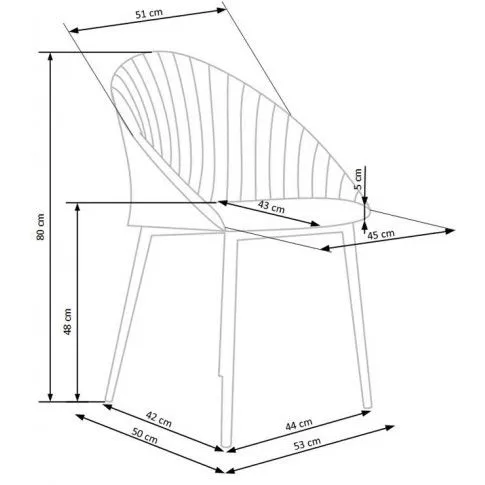 Szczegółowe zdjęcie nr 5 produktu Nowoczesne krzesło tapicerowane jasny popiel - Areo