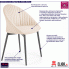 Fotografia Nowoczesne krzesło tapicerowane Malika - beż z kategorii Krzesła tapicerowane