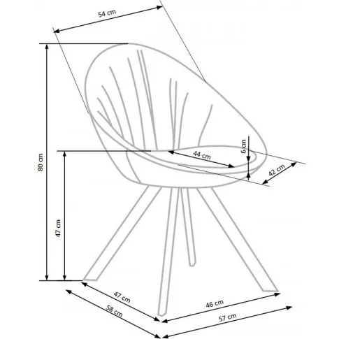 Szczegółowe zdjęcie nr 5 produktu Minimalistyczne krzesło tapicerowane Madox - beż