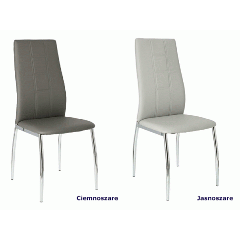 Zdjęcie tapicerowane krzesło Corse jasnoszare | Edinos.pl