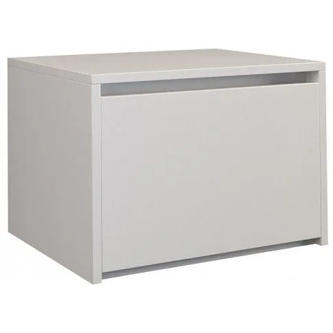 Zdjęcie produktu Minimalistyczna szafka nocna Invisa - biała.