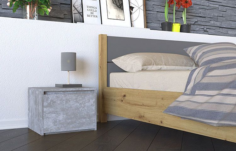 Produkt Industrialna szafka nocna Invisa - beton