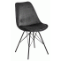 Zdjęcie produktu Welurowe krzesło tapicerowane Lindi 2X - szare.