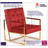 Fotografia Klubowy fotel glamour Verden - bordowy z kategorii Fotele