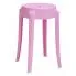 Zdjęcie produktu Designerski okrągły taboret Lionax - różowy.