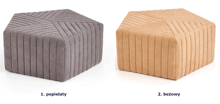 Tapicerowana pufa Brewis beżowa