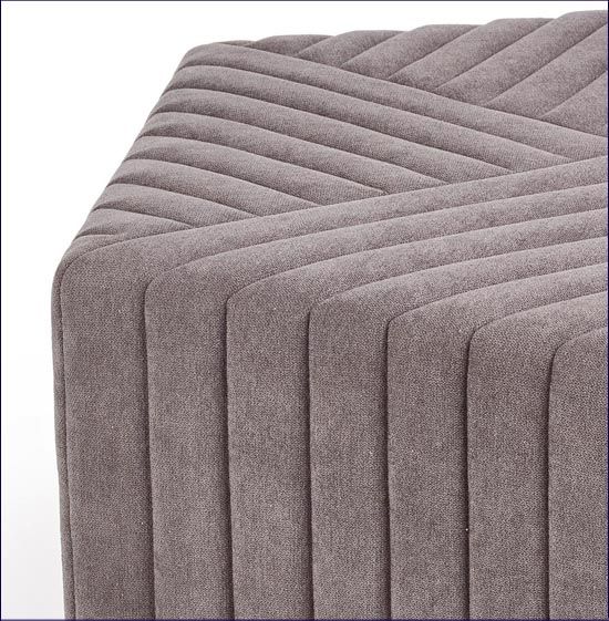 Nowoczesna pufa Brewis popielata