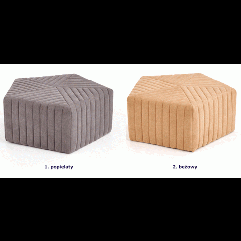 Szczegółowe zdjęcie nr 4 produktu Pufa skandynawska do salonu Brewis - popielata