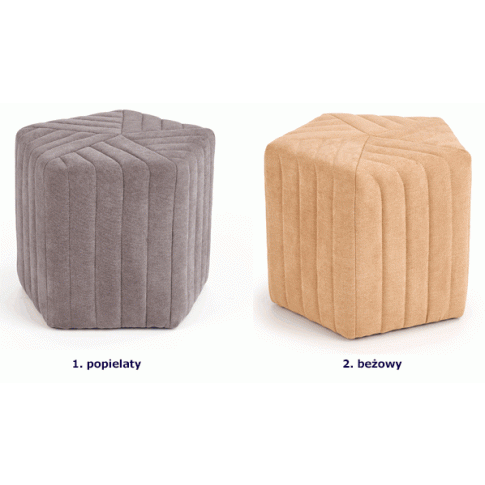 Szczegółowe zdjęcie nr 4 produktu Pufa pikowana Brewis 2X - beżowa