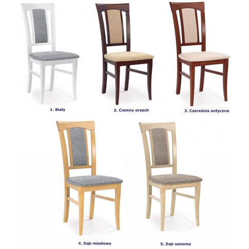 Szczegółowe zdjęcie nr 6 produktu Krzesło drewniane Rumer - ciemny orzech