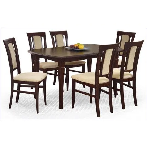 Szczegółowe zdjęcie nr 5 produktu Krzesło drewniane Ulevis - ciemny orzech