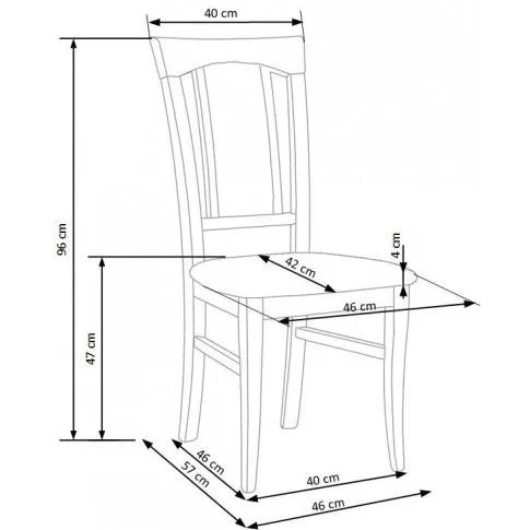 Szczegółowe zdjęcie nr 4 produktu Krzesło drewniane tapicerowane Ulevis - czereśnia antyczna