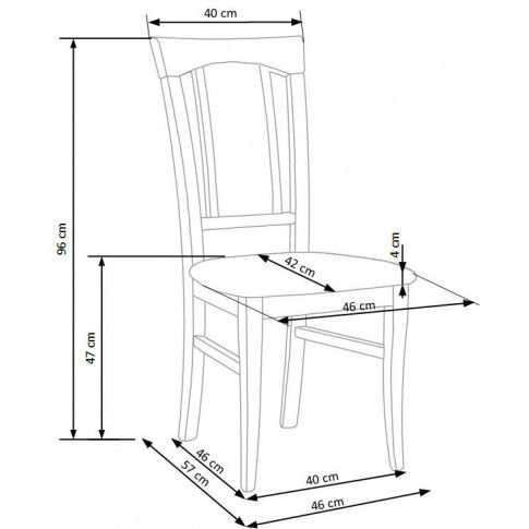 Szczegółowe zdjęcie nr 4 produktu Krzesło drewniane Rumer - dąb miodowy