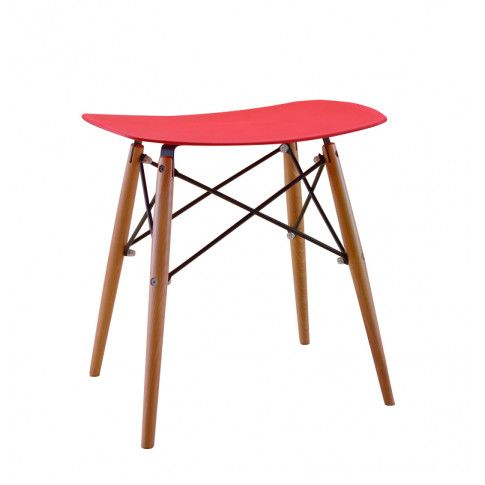 Zdjęcie produktu Minimalistyczny taboret drewniany Spiro - czerwony.