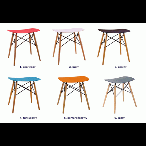 Szczegółowe zdjęcie nr 4 produktu Drewniany taboret kuchenny Ekro - turkusowy