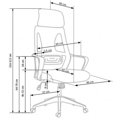 Szczegółowe zdjęcie nr 4 produktu Ergonomiczny czarny fotel biurowy obrotowy - Mercury