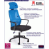 Fotografia Wygodny fotel biurowy Mercury - niebiesko-czarny z kategorii Fotele obrotowe