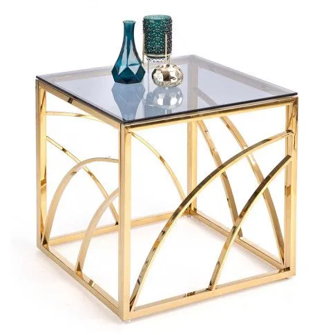 Stolik kawowy złoty Crystal 3X