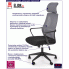 Fotografia Fotel obrotowy do biurka Mercury - popielato-czarny z kategorii Fotele obrotowe tapicerowane
