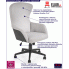 Fotografia Obrotowy fotel tapicerowany Angel - jasny popiel-czarny z kategorii Fotele obrotowe