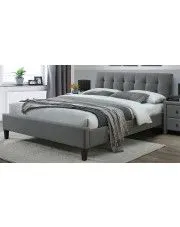 Szare łóżko pikowane - Nixin 160x200 w sklepie Edinos.pl