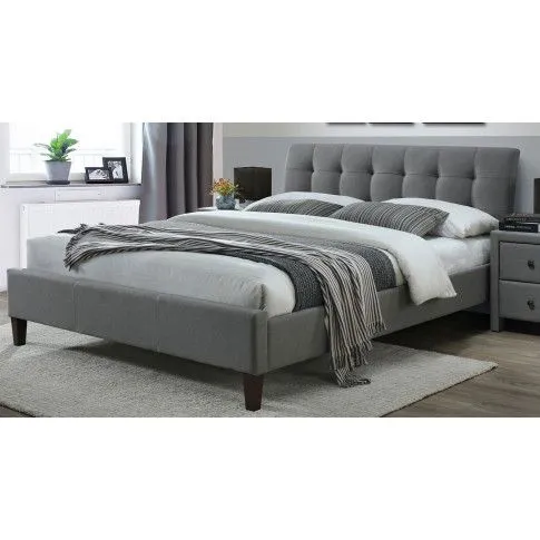 Zdjęcie produktu Szare łóżko pikowane - Nixin 160x200.