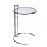 Zdjęcie produktu Szklany stolik regulowany Duru - srebrny.