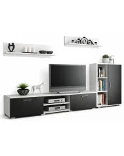 Meblościanka Armo 6X - biało-czarna w sklepie Edinos.pl