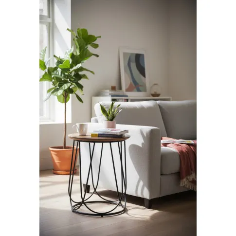 Fotografia Nowoczesny stolik kawowy orzech - Agis 2X z kategorii Inne stoliki kawowe