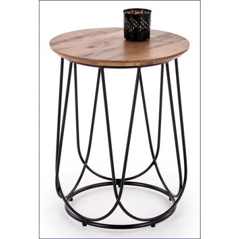 Zdjęcie okrągły stolik kawowy orzech Rella 2X - sklep Edinos.pl
