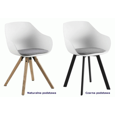Zdjęcie skandynawskie krzesło Onigo białe + czarne | Edinos.pl