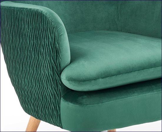 Tapicerowany fotel Velma zielony