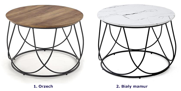 Wybór kolorów stolika do kawy Rella 3X